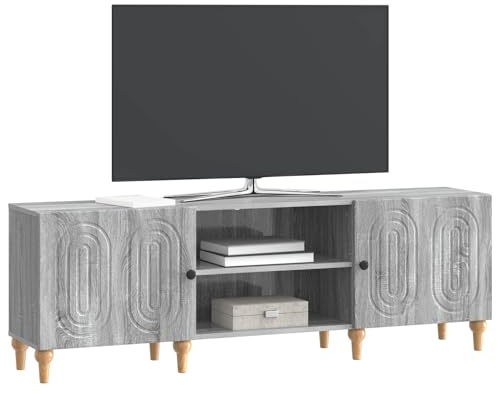 vidaXL TV-Schränk Graues Sonoma 150 x 31 x 50 cm Holzwerkstoff, Moderner Wohnraum, rechteckiges Mediencenter, platzsparende TV-Aufbewahrung, stylische Zuhause-Organizer