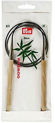 Prym Bambu - Palillos Redondos (80 cm de Largo, 8 mm de Grueso)