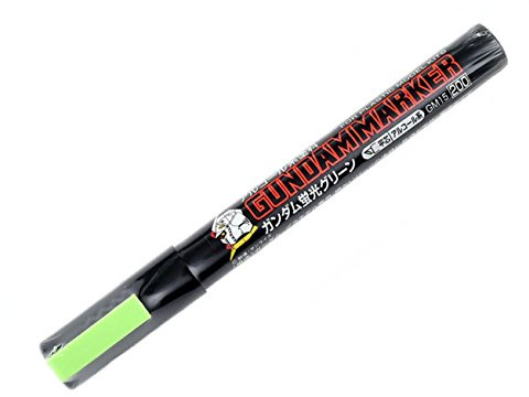 GSI Creos Mr. Hobby GM15 Gundam Marker Green Fluorescent (Grün), Paint Type, Filzstift, Meißel, für Gunpla Modellbau