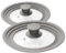 STONELINE Set de 2 Couvercles en Verre Multifonctions pour 16/18/20 cm et 24/26/28 cm, Set de 2 avec Bord en Silicone, Couvercle pour Poêles et Casseroles, Gain de Place, 6 Tailles