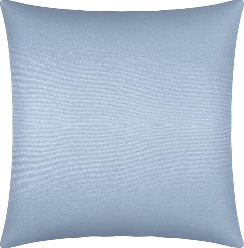 Erwin Müller Kissenbezug, Kissenhülle Memmingen Interlock-Jersey hellblau Größe 80x80 cm - formstabil, faltenfrei, anschmiegsam, mit Reißverschluss