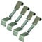 4x Support de plaque d'immatriculation argent Porte-plaques d'immatriculation
