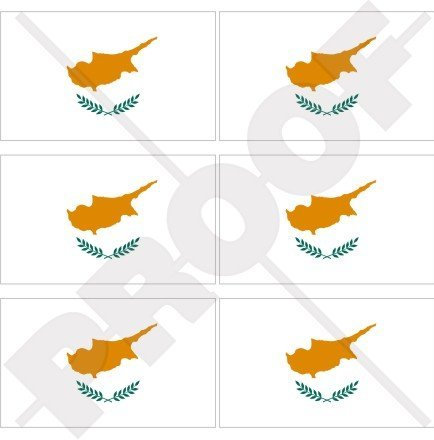 Zypern zyprische Flagge Cyprian 40 mm (40,6 cm) Mobile Handy Vinyl Mini Sticker, Aufkleber X6