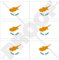 Zypern zyprische Flagge Cyprian 40 mm (40,6 cm) Mobile Handy Vinyl Mini Sticker, Aufkleber X6