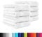 BaSaTex - 8er Pack Handtücher Premium 50x100 cm aus Baumwolle - Frottee Handtuch Set mit Aufhänger - Öko-Tex Made in Green Zertifiziert - Weiss