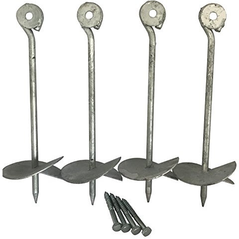 TikTakToo Verzinkter Bodenanker Erdanker 30cm - Spielplatzzubehör, Zeltanker (4er-Set)