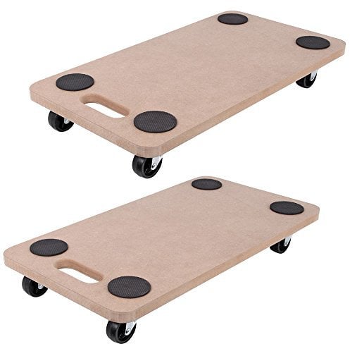 Rollbrett Möbelroller 2 STK. Möbelhund Tragkraft bis 200kg Transportroller Transportbrett Rollwagen Handwagen Kistenroller