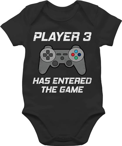 Shirtracer - Baby Body Kurzarm - Zur Geburt - Player 3 has entered the game I Zocker Schwangerschaft verkünden Gamer