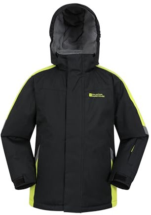 Mountain Warehouse Raptor warme Winterjacke für Kinder - wasserdichter Parka für Jungen und Mädchen, für extreme Kälte und Schnee, Ski-Jacke mit Taschen Tiefschwarz Kinder 164 DE (13 Jahre)