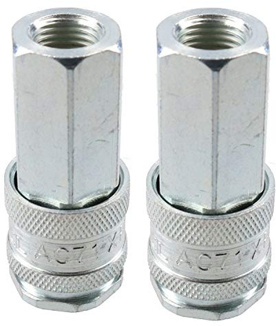 PCL XF Series Female Coupler 1/4 BSP Female Thread Air Hose Fitting AC71CM x 2