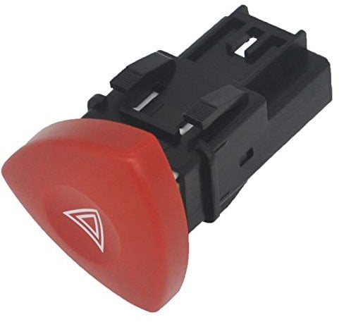 Interruptor Luz Advertencia Peligro, KASturbo Botón de Advertencia para Espace MK4 Laguna MK2 Trafic Vel Vivaro 8200442724