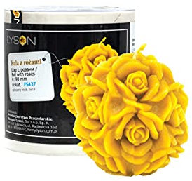 LYSON Kerzengießform Silikonform Die Kugel mit Rosen - H:9cm Bienenwachskerzen Aromatherapie Kerzen 3D Giessform Kerzenherstellung Bienenwachskerzen gießen Geschenkidee wiederverwendbar