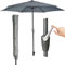 GardenCo 2m Outdoor Aluminium Parasol - Garden Outdoor Crank Up Parasol Umbrella - UV Rated 50-38mm Pole (2m, Grey)