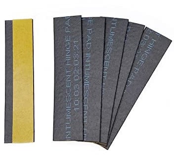 Pack of 24 Fire Essentials 75 x 18mm Intumescent Fire Door Hinge Pads (75 x 18 x 0.8mm)