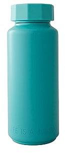 Design Letters Trinkflasche Edelstahl 500 Ml Türkis Bottle | Thermoskanne BPA/BPS frei | Isolierflasche Edelstahl | Trinkflasche Auslaufsicher | Trinkflasche Sport | Thermosflasche 12h heiß 24h kalt