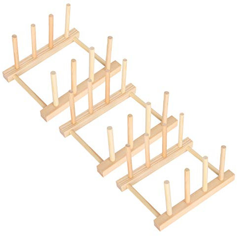 New York Rolls Presentoir,Plates Rack,Tbest Plates Rack,Porte-Assiettes En Bois Organisateur Pour Armoire Couvercle Pots Et Casseroles Séchage De La Vaisselle Supports Autoportants Verticaux Planche À