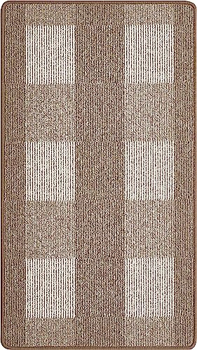 andiamo Teppich Dalia strapazierfähiger Teppichläufer aus Polypropylen pflegeleicht und fleckenbeständig 67 x 120 cm Hellbeige