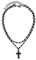 fdsmall Halskette für Frauen Boho Gothic Star Cross Anhänger Halskette Einstellbare Layered Bead Chain Choker Halsketten Halloween Weihnachten Neujahr Goth Schmuck Geschenk für Frauen und Mädchen (02)