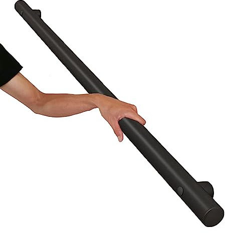 Treppengeländer, schwarzer Edelstahl-Handlauf, Treppengeländer für drinnen und draußen, lang: 50 cm, 80 cm, 1 m, 120 cm, 1,5 m, 180 cm, 2 m, 250 cm, 3 m, Treppengeländer-Handlauf ( Size : 60cm )
