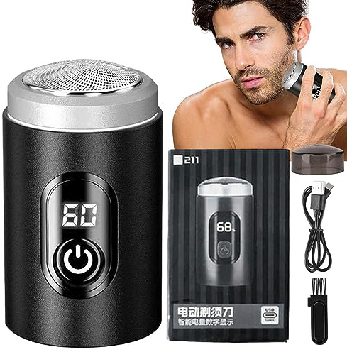 Rasoir pour homme, rasoir éclectrique lavable, petit rasoir étanche, rasoir de poche alimenté par piles, rasoir de voyage pour soins de la peau masculine, essentiel de rasage pour les voyages