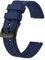 BISONSTRAP Flexible Bracelet Montre en Silicone 20mm, Bracelet pour Homme et Femme, Bracelets Connectée en Caoutchouc, Bleu Foncé avec Boucle Noire