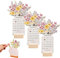 Schreibtischkalender Tischkalender 2024 Bloomy Flowers Blumen Stehkalender mit Blühend Blumen Kreativ Vasenform 3D Mini Kalender 2024 Neujahrs-Monatskalender Planer Büro Heim Deko Geschenk (B*3)