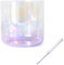 Bol chantant en cristal d'alchimie 432 Hz for le yoga, la méditation et la guérison sonore, bol de chakra à quartz avec percuteur en acrylique et joint torique gratuits, violet dégradé transparent ( C