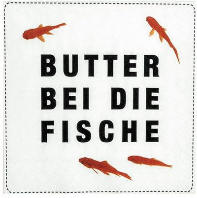 Räder Cocktailservietten Butter bei die Fische