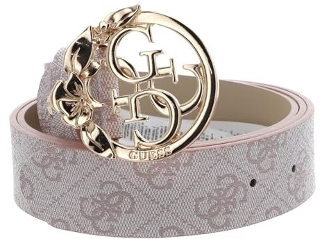 GUESS Emera Logo Adjustable Pant Belt W90 Blush Logo - accorciabile