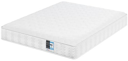Yaheetech Matratze 160x200 cm Taschenfederkernmatratze 7 Zonen Matratzen Höhe 23 cm Ergonomisch Federkernmatratze Härtegrad H3 Einzelmatratze für Schlafzimmerbett/Weiß
