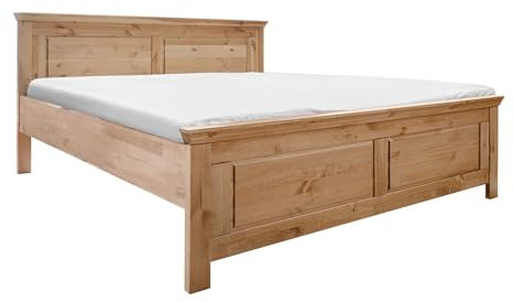 Lomadox Schlafzimmer Bettgestell Doppelbett 180x200cm, Kiefer massiv eichefarben geölt