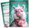 Vielucks® 15 x Filmgenre Einladungskarten - DIN A6 - Original - mit Aufkleber,Einladungskarten Kindergeburtstag Mädchen Junge,Geburtstagseinladungen,Party deko,Einladung Einschulung (LamaⅢ)
