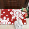 AIBIIN Weihnachts-Badematte, Schneeflocken, Badezimmerteppich, rutschfest, Mikrofaser, saugfähig, Duschvorleger für Badewanne, weißer Schnee, Weihnachtsdekoration, 50 x 80 cm