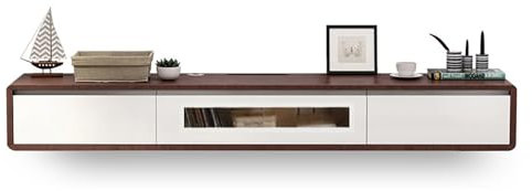 GXXINGIN Soporte de TV Flotante, Estante de TV montado en la Pared, Consola Multimedia Moderna con Almacenamiento, Mueble de TV (240 cm)