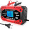 EAFC Chargeur de Batterie Voiture 12V 10A Chargeur de Batterie Plomb-Acide pour Auto Moto Intelligent avec Réparation Écran LCD pour AGM Gel Wet(sans boîte de Rangement)