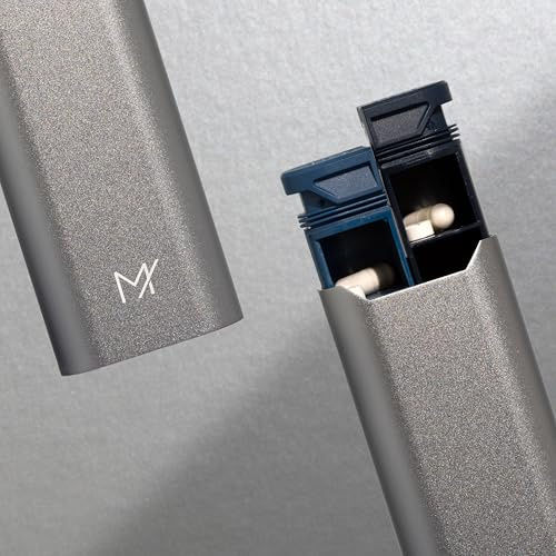 Mannox Premium Pillendose aus Metall, 7 Tage morgens abends Pillendose, Silber