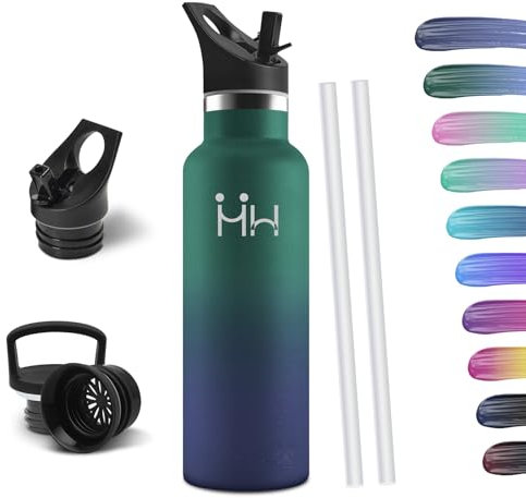 HoneyHolly Gourde Isotherme - 750ml Bouteille Isotherme avec Isolation par Double Paroi Gourde, Gourde INOX Isotherme Anti Fuite Reutilisable sans BPA pour Sport, Gym, Randonnée