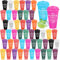 Malloom 48 Pcs Thank You Gifts Coffee Cups, 16 oz Reusable Appreciation Tumblers with Lid, Inspirational Travel Mugs Bulk for Teacher Coworker Staff Team Volunteer Graduation (Bright Color)