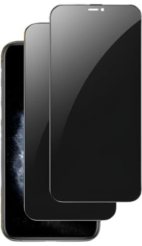 Privacy Screen Protector for iPhone 11 Pro, XS, and X (5.8), Anti-Spy, Full Coverage, Tempered Glass, 2-Pack, Scratch & Impact Resistant