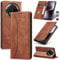 Jasonyu Coque pour Honor Magic 7 Lite 5G,Housse Etui en Cuir PU Portefeuille [Antichoc] [Magnétique] [Porte Cartes] [Stand Fonction] Flip Coque (Marron)