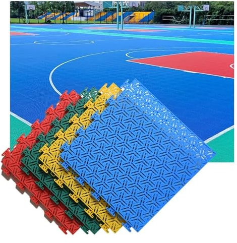 SFQEVHRZ Outdoor Modular Interlocking Flooring， Modular Interlocking Outdoor Sports Mat, Large Waterproof Floor Mat For Basketball Court Gymnasium Swimming Pool(Grün,10PCS)