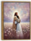 BingruiArt Jesus Wandkunst, Jesus umarmende Frau, violette Leinwand, christliches Rosa, Dekorbild, Jesus mit Mädchen, Gemälde, Gott, Poster für Gebetszimmer, Zuhause, Büro, Kirche, 30,5 x 40,6 cm