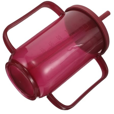 OUNONA Auslaufsicherer Trinkbecher FüR Senioren Ergonomischer Stillbecher Mit Silikon Strohhalm Adaptive Schnabeltasse FüR BettläGerige ÄLtere Menschen Sicherer Gebrauch