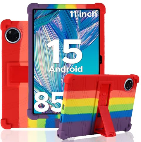 Ytaland - Custodia per tablet DOOGEE U11/U11 Pro da 11 pollici, multi-view, morbida, sottile, in silicone, antiurto, antiurto, colore: arcobaleno