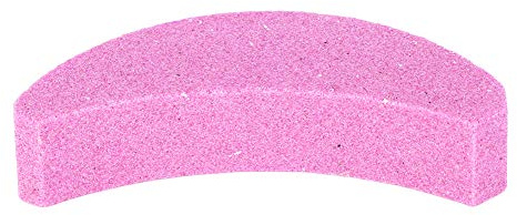 Qcwwy Schleifkettenschärfen Stein Tragbarer Crescentshaped Pink -Kettensägen -Werkzeug mit 10 Stcs Schärfen Stein