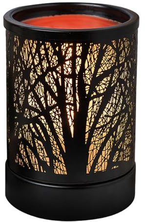 WIYETY Elektrische Duftlampe für Wachs: Duftlampe Wachs Duftöl Lampe, Duftwachs Tischlampe für Duftkerze, Elektrisch Ölbrenner, für Aromatherapie-Geschenk zu Hause - Schwarz