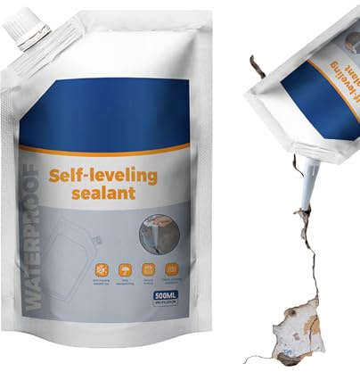 Mastic De Réparation Étanche Pour Fissures De Béton | Colle De Scellement À Séchage Rapide Résistant | 500ml, Colle Multi-Usages, Pour Sous-Sol, Mur, Et Toiture