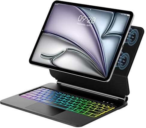 JADEMALL Magic Keyboard Für iPad Air 13 M4/M3 mit TP & Beleuchtung QWERTZ