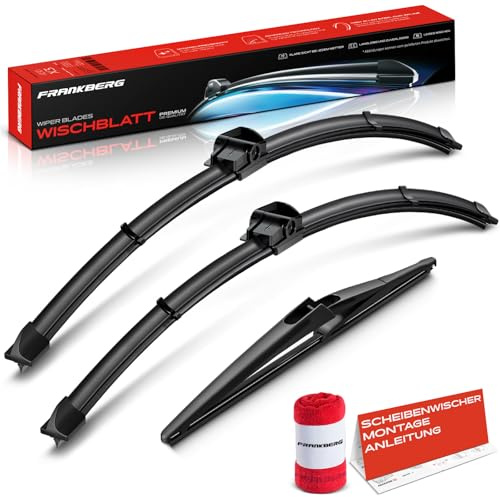 Frankberg 3x Scheibenwischer Wischerblätter 600mm/600mm/300mm,Vorne Hinten | Kompatibel mit C-Klasse, C-Klasse ALL-Terrain, C-Klasse T-Model, C-Klasse Cabriolet