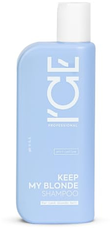 ICE Professional Keep My Blonde Anti-Yellow Shampoo 250ml – Purple Shampoo for Blonde & Highlighted Hair – Helps Neutralise Brassy Tones with Hyaluronic Acid & Organic Polar Blueberry